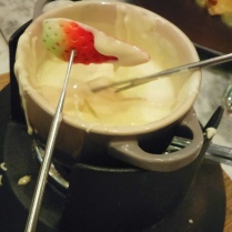 White chocolate fondue